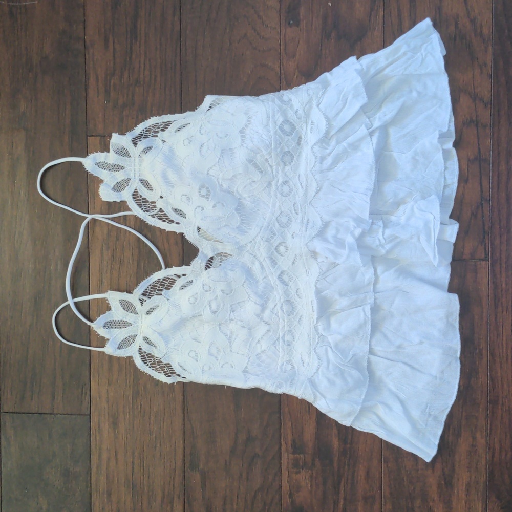 NWT Francesca's Malorie Lace Bralette Babydoll Tank Top